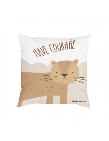 Cojín Leopardo "Have Courage"