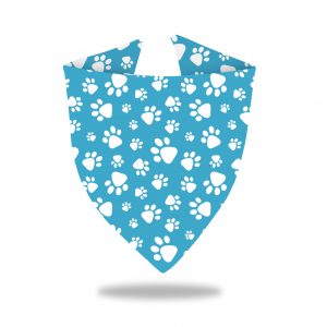 Bandana para perro Huellas Azul Celeste
