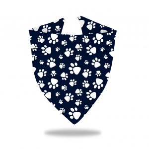Bandana para perro Huellas Azul Marino