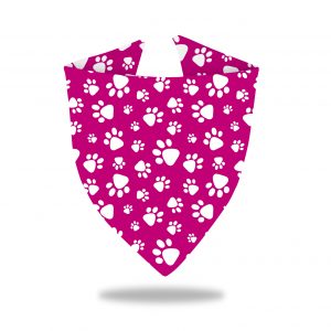 Bandana para perro Huellas Fuxia
