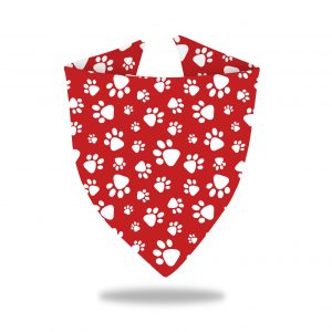 Bandana para perro Huellas Roja
