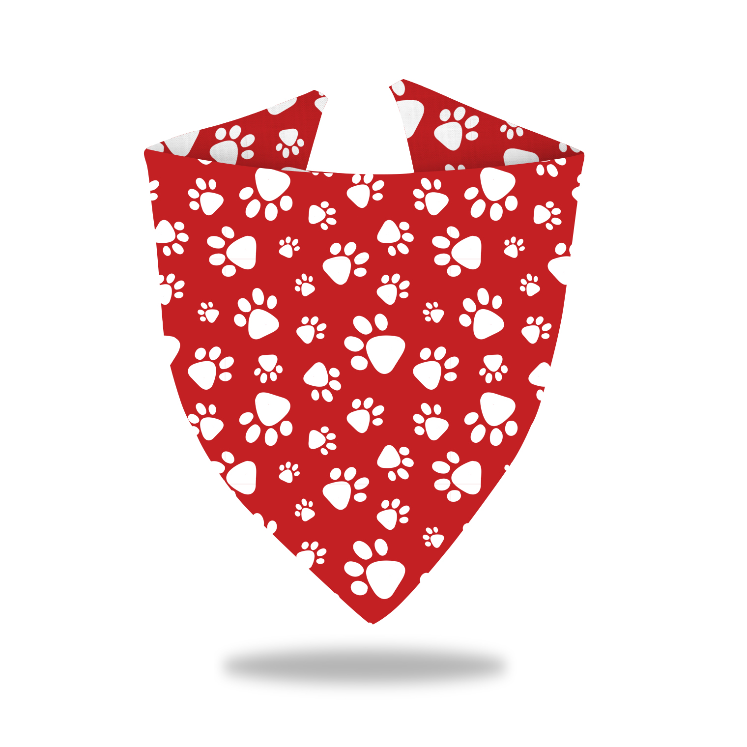 Bandana para perro Huellas Roja