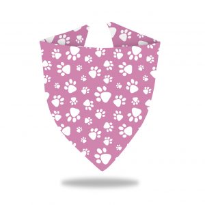 Bandana para perro Huellas Rosa