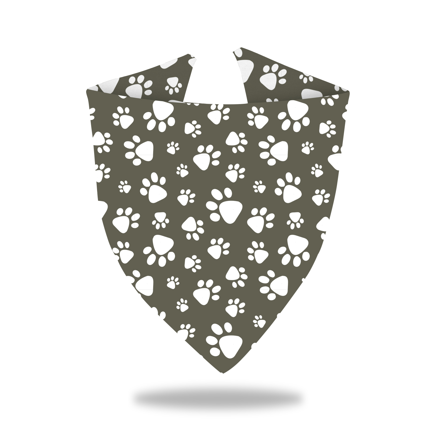 Bandana para perro Huellas Caqui