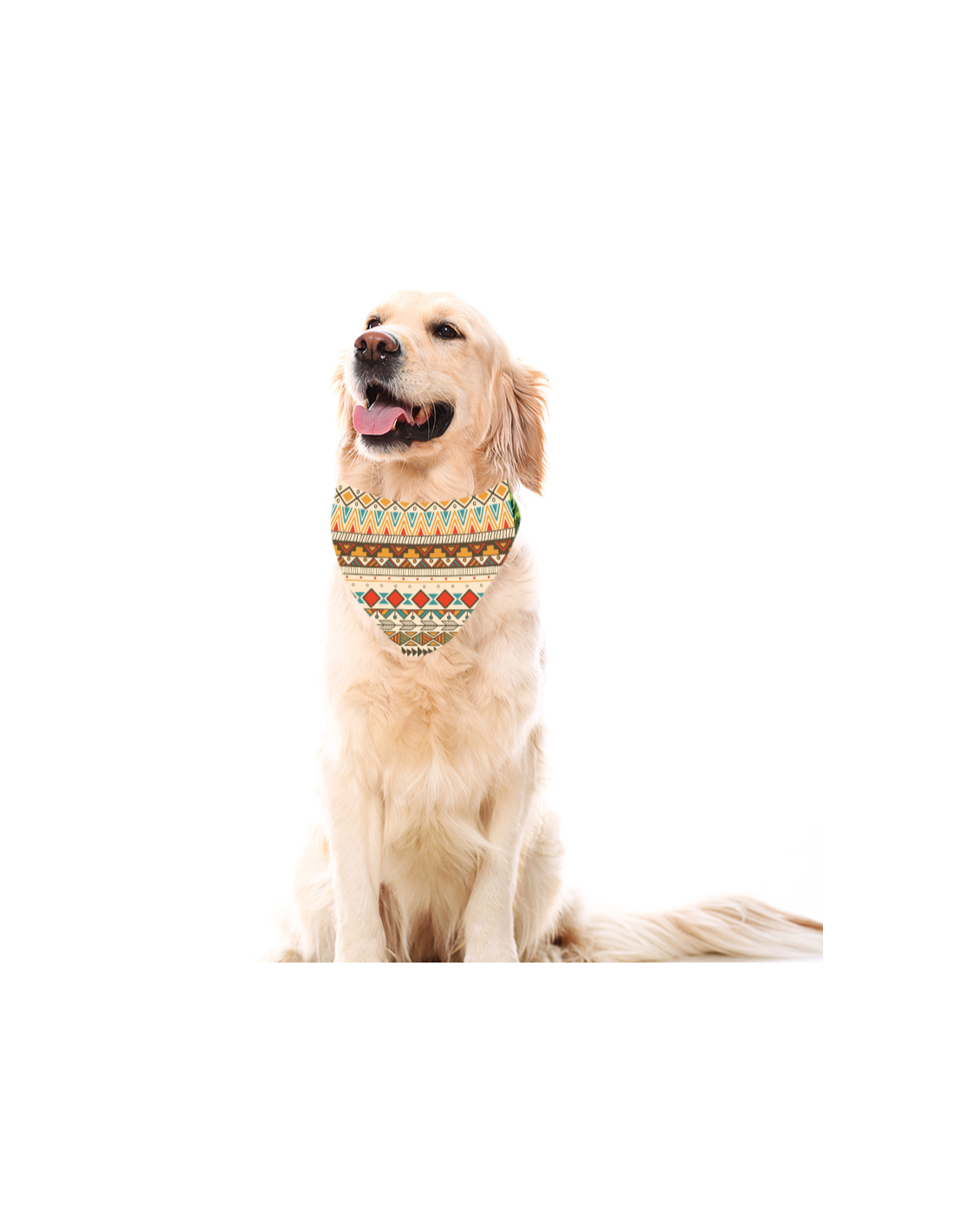 Bandana para perros Estampado Étnico Beige - Imagen 2
