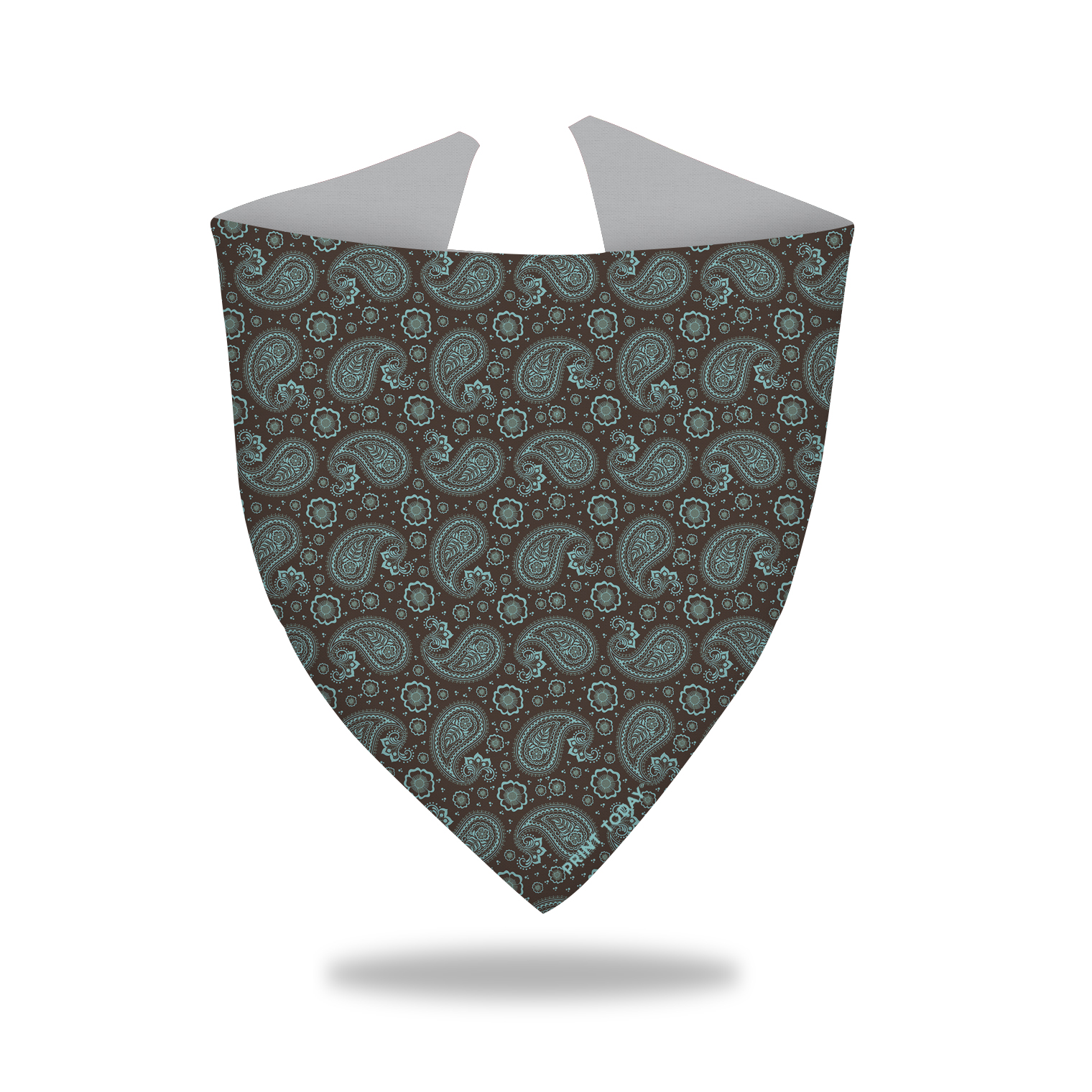 Bandana para perro paisley marrón