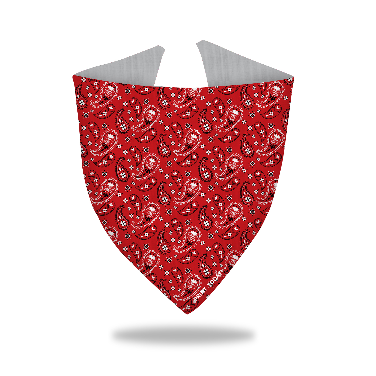 Bandana para perro paisley rojo