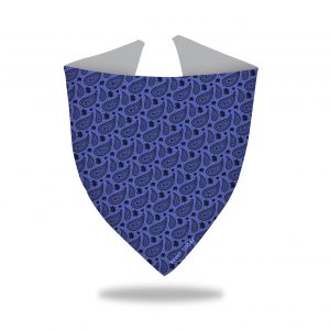Bandana para perro paisley azul