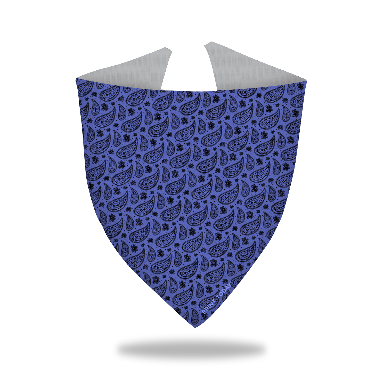 Bandana para perro paisley azul