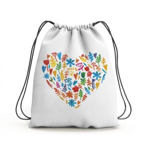 Mochila Corazón Flores