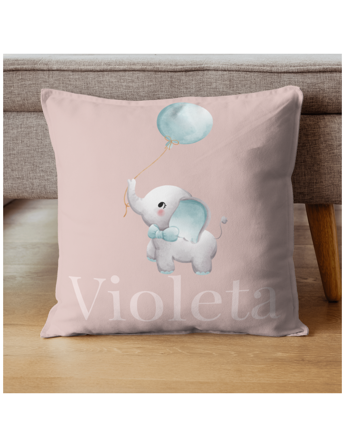 Cojín Infantil Personalizado - Elefante - Imagen 3