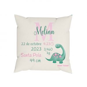 Cojín de Nacimiento - Dinosaurio Verde