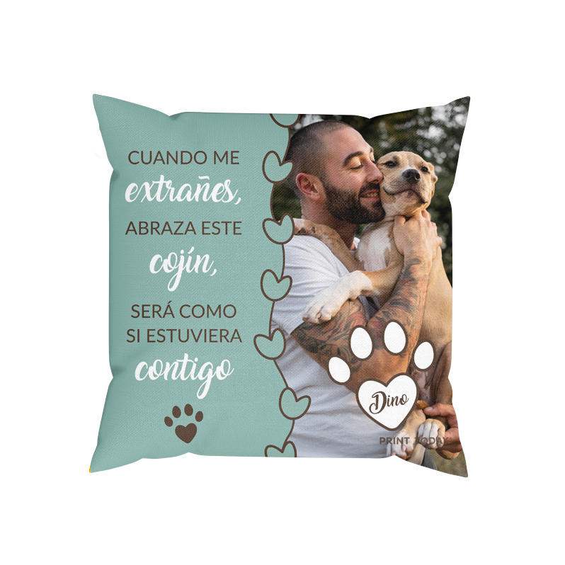 Cojín Personalizado Mascota - Mensaje