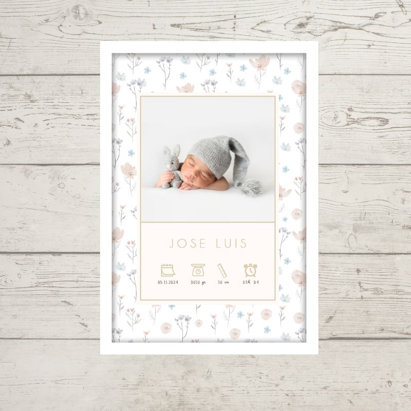 Lámina de Nacimiento con Foto - Spring