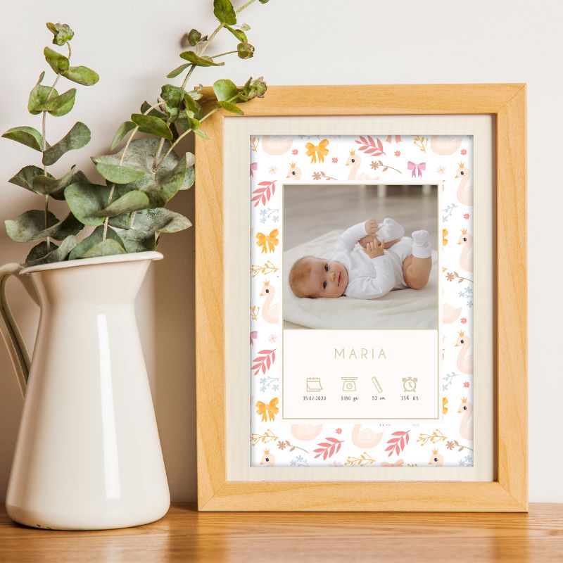 Lámina de Nacimiento con Foto - Swan - Imagen 2